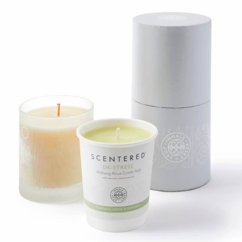 Aromatherapy Wellbeing Ritual Candle and Refill - De-Stress